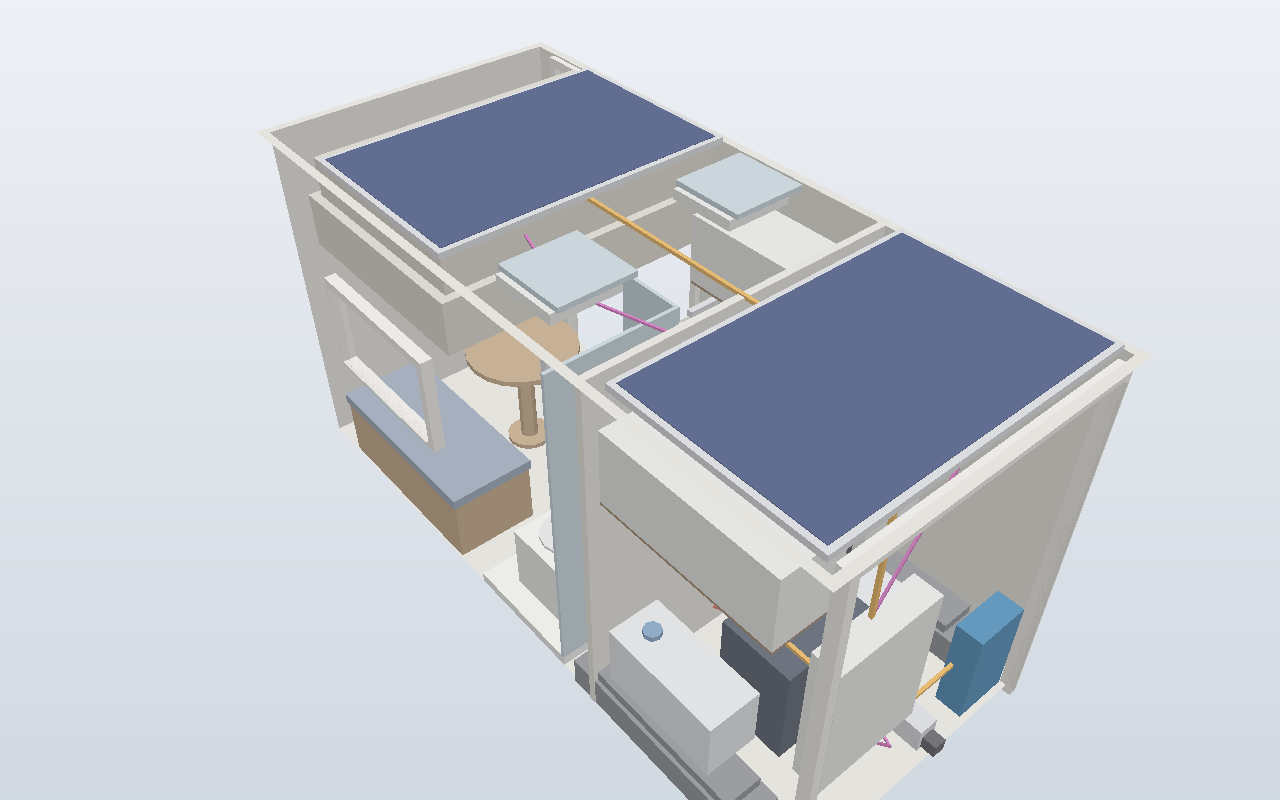 Vue 3D de l'aménagement générée depuis le plan